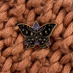 Witchy Lunar Butterfly Enamel Pin